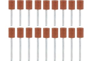 LUO KE 18 Pcs Abrasive Buffing Kits Mounted Stone Grinding Burr Set With 3mm Shank For Dremel Tool(Cylinder Shape)