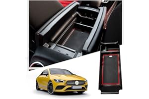 Ruiya Compatible con Mercedes-Benz Mercedes CLA (C118) GLB 2020-2024 2025 Caja de almacenamiento, Caja Reposabrazos Consola Central Organizador Central Reposabrazos Bandeja CLA Accesorios