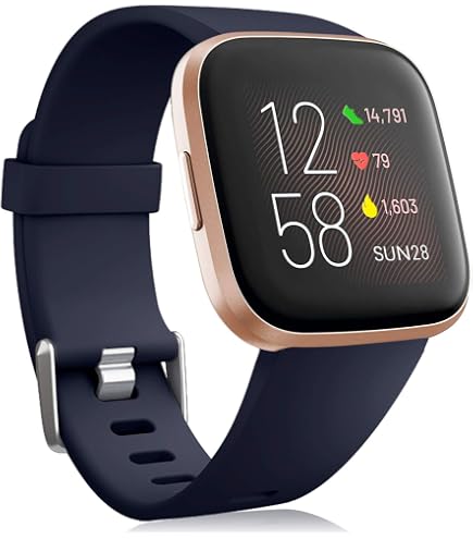 Bracelet Magnétique Bandletic Pour Fitbit Versa 4/3/Sense/Sense 2 - Silicone Doux, 17 Aimants N52 - Taille Réglable 140-195 Mm