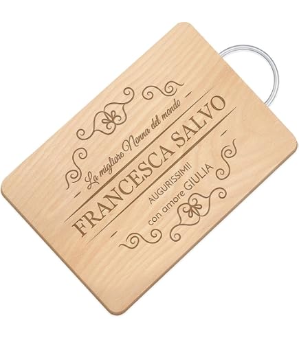 Tagliere In Legno Di Faggio A Forma Di Maialino 30x18 Cm - Maverton Con Incisione Personalizzata - Regalo Originale Per Cucina