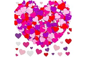 WIURGOHA 400 Pcs Valentines Heart Foam Stickers,Self Adhesive Hearts 3 Sizes 5 Colors Heart Shaped Craft Supplies Stickers for Valentine's Day Crafts Decor DIY Greeting Cards (Style 2)