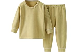 Hikewin Unisex Kids Thermal Underwear Sets Boys Girls Winter Base Layer Top & Bottom Fleece Cotton Warm Soft Underwear Pajamas 6Months-11Years