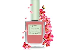 NATURABLOOM Nail Polish Quick-Drying Coral (Burnt Coral) - Natural Nail Polish with Vegan Formula - Breathable, Sustainable and Long-Lasting, 14 ml