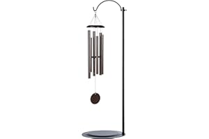 HOHIYA 36 Inch Wind Chime Stand for Windchimes Lantern Hummingbird Feeder Solar Light Home Tabletop Black 1 Pcs