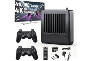 HENTOK Retro Games Console: 40,000+ Built-in Games, Retro Games Stick, 2 Wireless Controllers, 4K Output, 50+ Emulators​