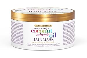 OGX Maschera Capelli Damage Remedy + Coconut Miracle Oil, Maschera capelli ristrutturante con Olio di Cocco, Tiaré e Vaniglia, Trattamento capelli danneggiati, secchi o crespi, 300 g