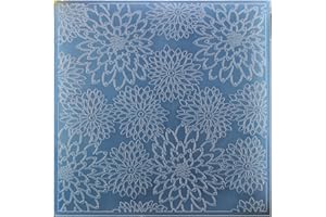 Kwan Crafts Large Size Dahlia Flowers Plastic Embossing Folders for Card Making Scrapbooking and Other Paper Crafts, 19.8x19.8cm