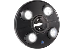 ‎LUMINEA Luminea Schirmbeleuchtung LED: LED-Schirmleuchte LSL-250 mit 4 dreh- und dimmbaren Spots, 250 Lumen (LED Schirmlampe, Beleuchtung Sonnenschirm, Batterie Leuchten)