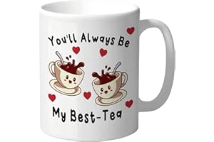 Wanky Candles Best Tea Mug You'll Always Be My Best-Tea - Funny Personalised Birthday, for Best Friend, Sister, Funny Pun 10z Ceramic Mug CMUG152