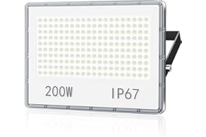 YIQIBRO Projecteur LED Projecteur Exterieur LED Puissant 200W 20000LM - Spot Exterieur LED Projecteur LED Exterieur IP67 Etanche,7000K Projecteurs LED Extérieur pour Jardin Terrasse Patio(1 Pièces)