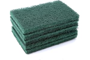 Kadimendium Tampon à Récurer 5 Pièces Tampon à Récurer Abrasif Réutilisable Tampon à Récurer Polyvalent pour épurateur de Cuisine Industriel(vert)