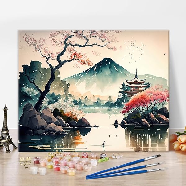 Peinture Par Numéros Dragon TISHIRON - Toile 40x50cm DIY Pour Déco Intérieure