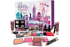 Tilz Gear New York Makeup Beauty Adventskalender 2023 Frauen Make Up Set Teenager Mädchen Erwachsene Beauty Produkte Weihnachten Advent Geschenk (Newyork Theme)