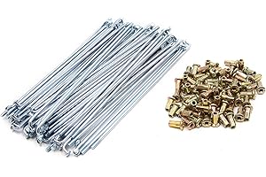 A ABSOPRO Moto Ruota Raggio 3mm Dia 160mm Lunghezza Argento Tono (Set 72)