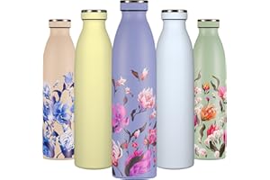 B2DO Borraccia Termica 750ml Blu Iris lilla | Bottiglia d'Acqua Acciaio Inox Thermos | Bottiglia per Acqua Isolamento Sottovuoto | Doppia parete isolato Termica Bottiglia riutilizzabile senza BPA