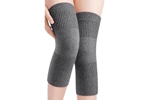 AIDIER Thermo Kaschmir Kniewärmer für Damen Herren Elastische Rutschfest Kniebandage Winter Warme Knieschoner Knie Arthritis Schmerzlinderung Knieschützer Warme Kaltes Knie Knieschützer für Gelenkschmerzen