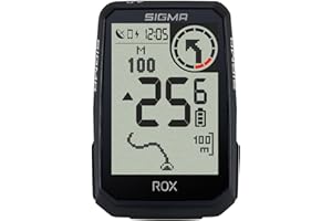 ‎SIGMA SIGMA ROX 4.0 Endurance Black | 41h Akkulaufzeit | 30 Funktionen wie Re-Routing & Höhenmessung | E-Bike Kompatibilität | ANT+&BLE |Werkzeuglose Montage&USB-C| kabelloser Fahrradcomputer