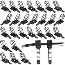 100 Selbstklebende Kabelhalter Aus Nylon – Verstellbar, Schwarz, Zum Ordnen & Fixieren Von Kabeln