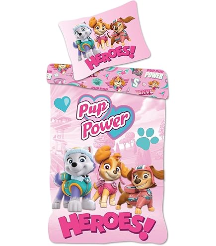 PAW Patrol Dekbedovertrek You Make me Smile Glow in the Dark - Eenpersoons - 140 x 200 cm