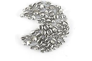 ALWONDER 100 Pack Tin Split Shot Fishing Weight Sinkers, Removable for Freshwater Saltwater #3/0