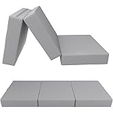 POKAR Folding Mattress, 3-Piece Folding Mattress, Waterproof Camping Mattress, Guest Mattress, Folding Bed, Guest Bed, Floor 