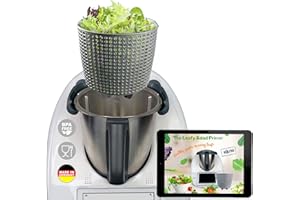 MixFino Accessorio per Bimby Thermomix TM7, TM6, TM5: Centrifuga Insalata e Asciuga Verdure. Cestello capiente per cuocere pasta e patate. Qualità Premium Made in Germany, senza BPA.