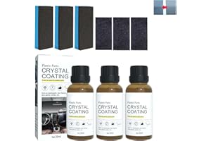 Thoquene 3PCS Crystal Coating, Kunststoffteile Beschichtung, Kratzerreparaturtuch 3PCS Long Lasting Car Parts Care Agent