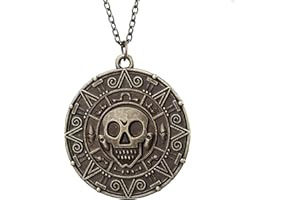 OUTLETISSIMO DP DESIGN COLLANA CIONDOLO MEDAGLIONE PIRATI AZTECO JACK SPARROW