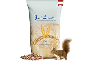 Leimüller Edel Eichhörnchenfutter 5 kg - Reich an Nüssen, Mehlwürmer & Früchten - 100% Artgerecht und Natürlich - Ganzjahres Futter für Eichhörnchen & Streifenhörnchen aus Österreich
