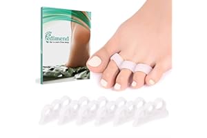 PEDIMEND Silicone GEL TOE SQUEEZING AVOIDING SEPRATOR (3PAIR) - Separates & Cushions Toes - Improves Balance & Foot Strength - Hammer Toe Corrector - Foot Care