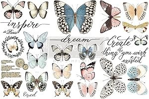 Prima Marketing Re-Design Decor Transfers 6"X12" 3/Sheets-Papillon Collection