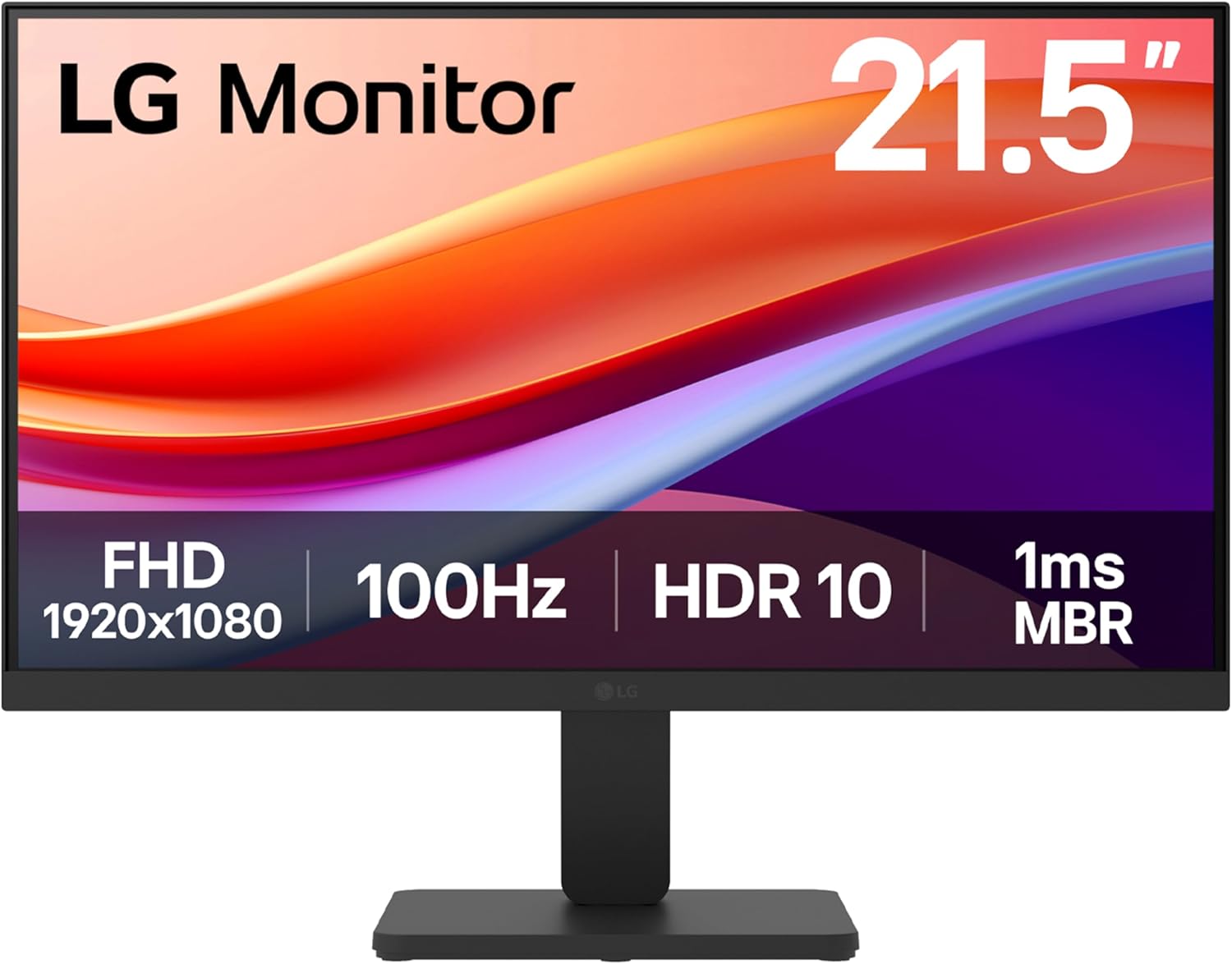LG MONITOR 22U401A-B, 22 Inch, Full HD 1080p, 100Hz, 5ms GtG, VA Panel, HDR10 Smart Energy Saving, Anti-Glare, HDMI, D-Sub, Matte Black