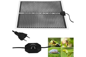 PALMCEE Heizmatte Terrarium, Verstellbares Abnehmbares Heizkissen für Reptilien mit Temperaturregelung für Reptilien, Heizkissen für Reptilien Schildkröte, Schlangen, Eidechse, Gecko, Spinne (14W - 28 * 28CM)