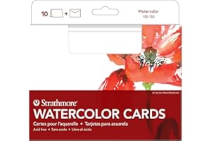 Pro-Art Paper Strathmore Cards and Envelopes 5-inch x 6.875-inch 10 kg-Watercolor,Ivory/Cream
