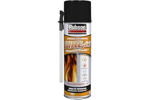 RUBSON Schiuma Espansiva Fire B2 Aerosol, schiuma resistente al fuoco, isolante aria, freddo e rumore, 500 ml