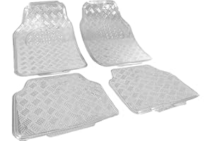 ‎ESITURO eSituro Universal Fußmatten Automatten Aluminium ALU Chorm Look Silber