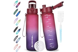 AOPREL Trinkflasche 1l, Wasserflasche BPA-Frei aus Tritan, Sport Trinkflasche Kohlensäure geeignet, Auslaufsicher 1 Liter Flasche für Fitness, Wandern, Camping, Schule und Büro