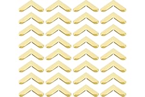 PATIKIL 20mm Metall Buchecken, 50 Stück Fotoecken Buchecken Schutz Retro Metall Dekoration für Basteln Scrapbook Fotoalbum Buchbindung, Goldfarben