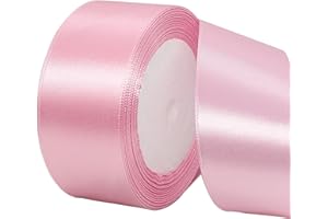 POPOYU Cinta de Raso Barbipink 4cm Ancha,23M Lazo Regalo Cinta Navideña Rollo de Cinta de Satén,Cinta de Regalo Cintas para Boda Cumpleaños Día de San Valentín Cintas Decorativas Tela,Envolver Regalos