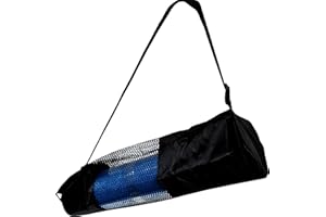 BodyRip Yoga Mat Carrier Bag Nylon Mesh Adjustable Strap Washable Exercise