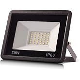 30W LED spot, dış mekan 3000lm LED duvar spot lambası, dış mekan spot ışığı, soğuk beyaz 6000 K su ge&ccedil;irmez IP66 LED ışıklı s