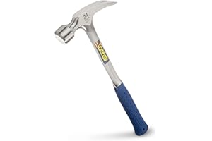 Estwing E3/24S Straight Claw Framing Hammer - Vinyl Grip,Silver,680g (24oz)
