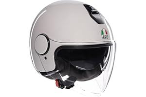 AGV - ETERES E2206, Casco Moto Jet, Unisex, Materia White, M