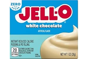 Jell-O Sugar-Free Instant Pudding and Pie Filling, White Chocolate, 1-Ounce Boxes (Pack of 6) by Jell-O