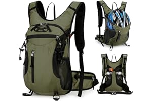 Outplea 15L Zaino da Bicicletta, Zaino Moto Impermeabile, Zainetto Sci Bici Leggero, Zaino Uomo Sportivo Mtb per Bicicletta, Zaino Idratazione per Campeggio Alpinismo Sport