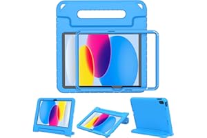 Surom Case with Built-in Screen Protector for iPad (A16) 11th/10th Generation (11/10.9 inch) 2025/2022, Shockproof Convertible Handle Stand Kids Case for iPad 11th/10th Generation, Blue