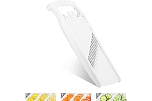 Coupe-légumes Onde-Gaufre Börner PowerLine (Blanc) • Coupe Légumes Ondulé pour Légumes • Coupe Vague/Gaufrette/Ondulé • Mandoline pour Pommes de Terre en Gaufrettes, Frites