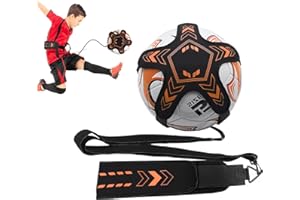 YHOTOGEA Fussball Trainingszubehör, Fussballtrainer Fussball Geschenke für Jungen, Kinder und Erwachsene, Fußball Kick Trainer Solo, Verstellbarem Taillengürtel für Bälle Größe 3/4/5