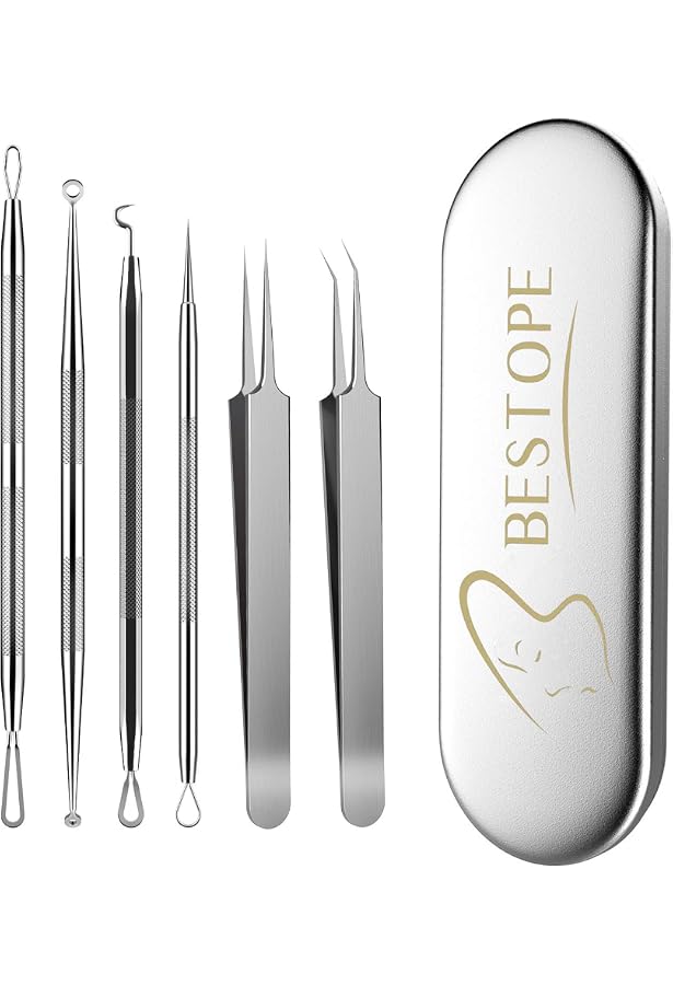 17-teiliges Schönheitswerkzeug-Set – Mit Mitesser-Entferner, Ohrstäbchen, Pinzetten & Nasenhaarschneider