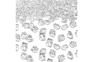 LYFJXX 1000Pcs Reusable Fake Ice Cubes Artificial Acrylic Crystal Cubes Wedding Decor Photography Props